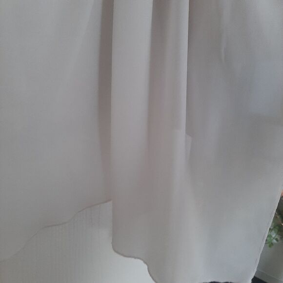 Pebble and Stone Waterfall Open Front Sheer Knit Cardigan Tan Cream Small Casual - Picture 4 of 8